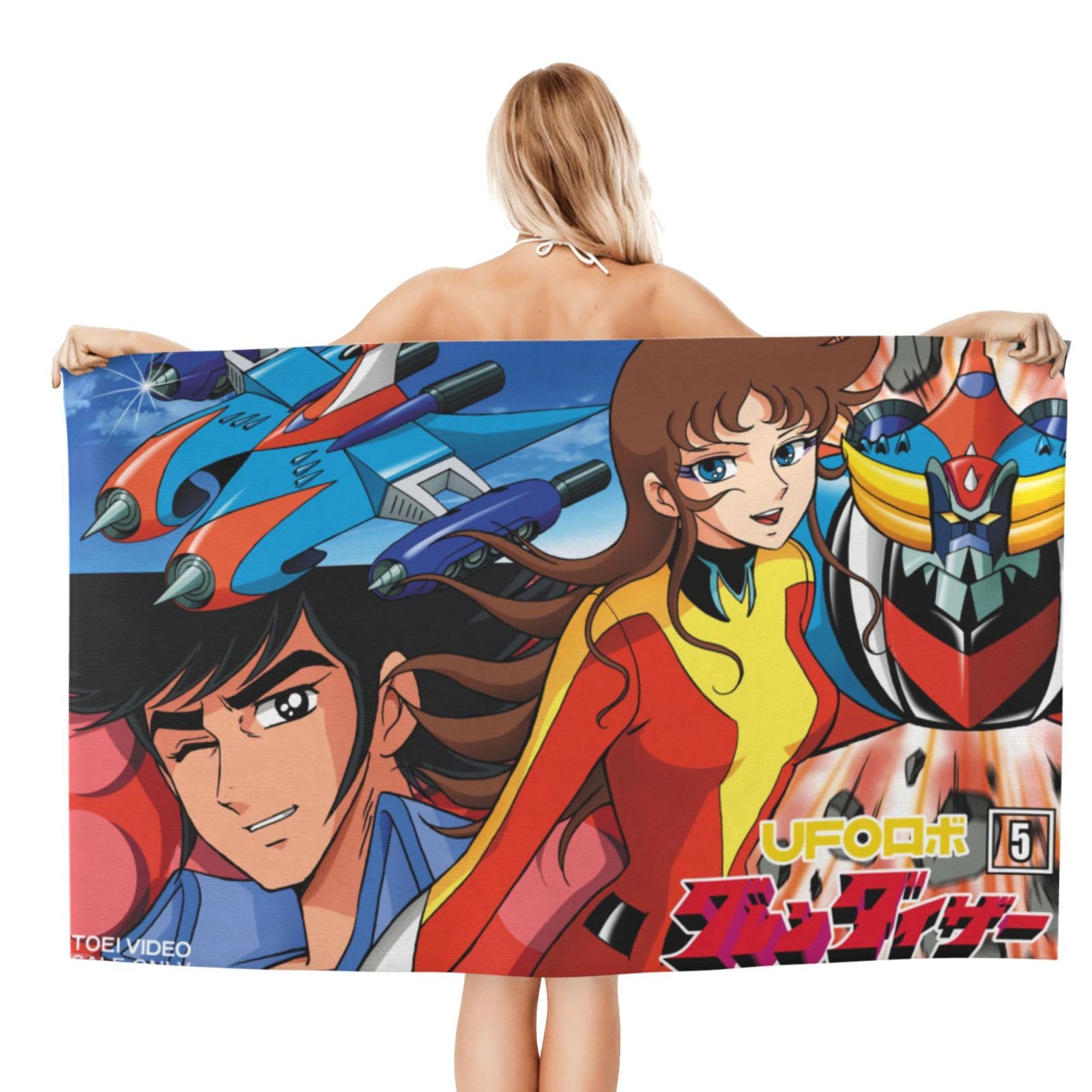 Amazon｜グレンダイザーu バスタオル アニメタオル フェイスタオル